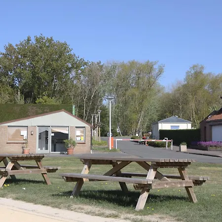Modern Caravan On Small Near Woods & Sea De Haan